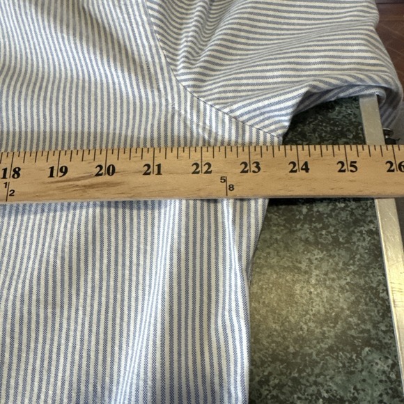 Ralph Lauren Men's Slim Fit Oxford Striped Button Down Blue White Sz XL Flesh - Picture 8 of 13